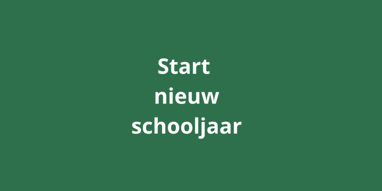 Start nieuw schooljaar